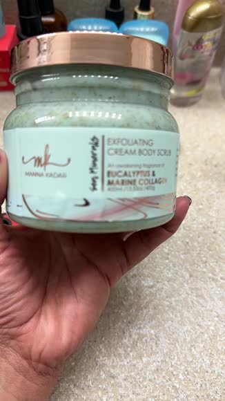 Video review of Manna Kadar Beauty Exfoliating Cream Body Scrub - Eucalyptus & Marine Collagen  by 65b4739d96582506043c735e
