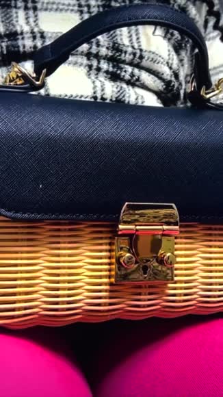 Video review of MMS Brands Madeline Crossbody Satchel for Women (Navy)|Compact Lightweight Everyday Bag in Saffiano Vegan Leather and Straw  by 67a7a1a927c6bba68066b455