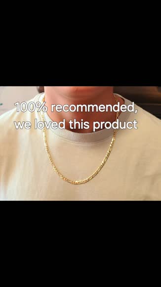 Video review of  RM 4mm Figaro Chain Necklace - 24k Gold  by 6783bc1cabca2f39710c81b8