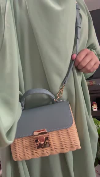 Video review of  Madeline Crossbody Satchel for Women (Blue)|Compact Lightweight Everyday Bag in Saffiano Vegan Leather and Straw  by 6794fddd0d77a188c6fa4aa2
