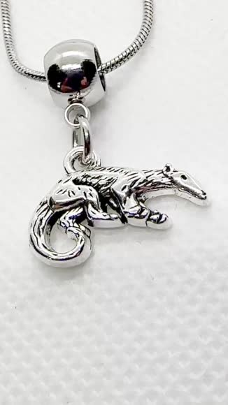 Video review of Dave The Bunny Ant Eater Charm Snake Chain Necklace  by admin3046