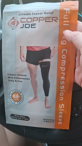 Video review of Copper Joe Full Leg Compression Sleeve - Single Leg Pant For Men & Women  by 6781d078d7c83304d576bf51