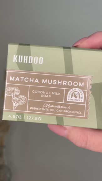 Video review of Kuhdoo Soap Co Matcha Mushroom Soap Bar  by natalia111087