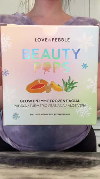 Video review of Love & Pebble Glow Enzyme Frozen Facial Kit – Brighten & Lift with Icy Enzyme Mask| At home spa skincare treatment | instant results  by 6791b9e515e851f4e549181b