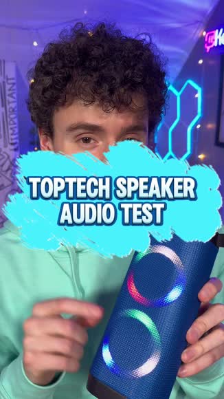 Video review of TOP TECH TOPTECH KL-5 Party Speaker with Dual 3” Woofers, Karaoke Mic, and Disco Lights  by kc__5