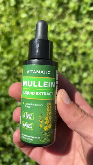 Video review of Vitamatic Vitamatic Liquid Mullein Leaf 1000mg per Serving - Supports Healthy Respiratory, Bronchial & Immune Function - 2 FL OZ  by jcontrucci2024