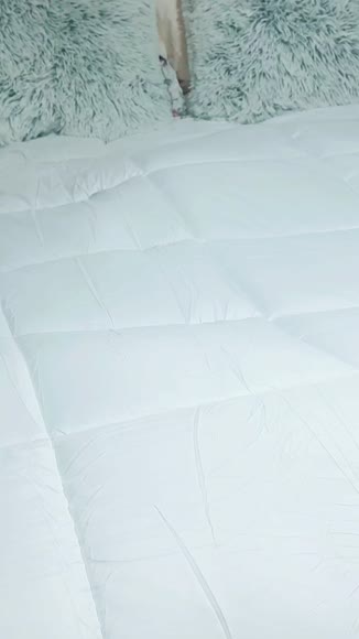 Video review of Lux Decor Collection Down Alternative Box Stitched Comforter with Corner Tabs, 88" x 88", All Seasons  by 66614ed6f63a9915a065edd9