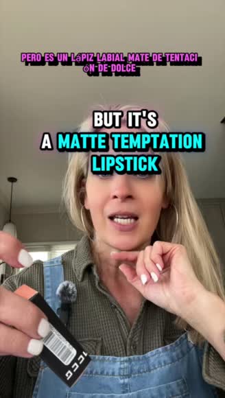 Video review of  Matte Temptation Lipstick  by 64d04e16a1a1d6cc154710d3
