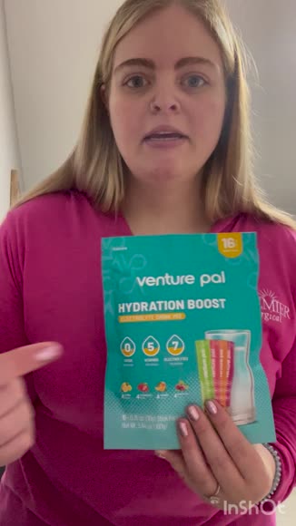 Video review of Venture Pal Sugar Free Electrolyte Powder Packets - Strawberry Flavor - 16 Sticks  by 6785becd6ff0fcc8fa7ceec0
