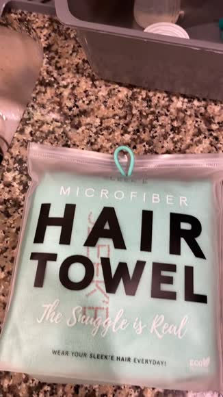 Video review of SLEEK'E Hair Microfiber Hair Towel  by 67de17012bb7f1a74a7720a7