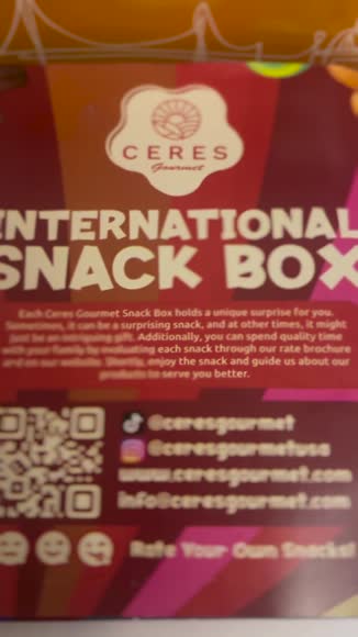 Video review of Ceres Gourmet International Snack Box, 15 Pcs  by 677530f4ce56913c078b8561