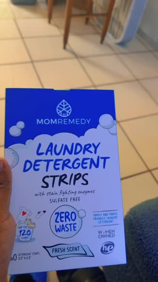 Video review of MomRemedy Powerful, Sulfate Free, Zero Waste, Laundry Detergent Strips - 60 Strips, up to 120 loads  by 67831ebab4d3aa970c65ece7