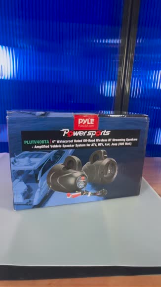 /pyle waterproof rated off road bt streaming speakers os black