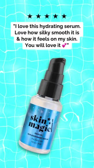 Video review of skin magic Radical Replenishment Hydrating Serum for Face | Smooth | Instant Glow | 1 oz  by hello1231426389641