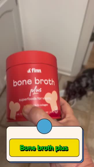 Video review of Finn Bone Broth Plus for Dogs | Strengthens Joints & Improves Mobility with Collagen, Amino Acids & Protein  by 67817814a03e7e41a7587c4d