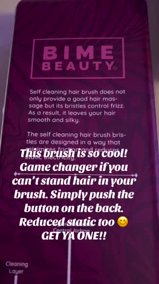 Video review of  Self-Cleaning Hair Brush: Anti-Frizz, Scalp Massage, & Hygienic for All Hair Types  by 67ab1822d9e592236ec8eb1f