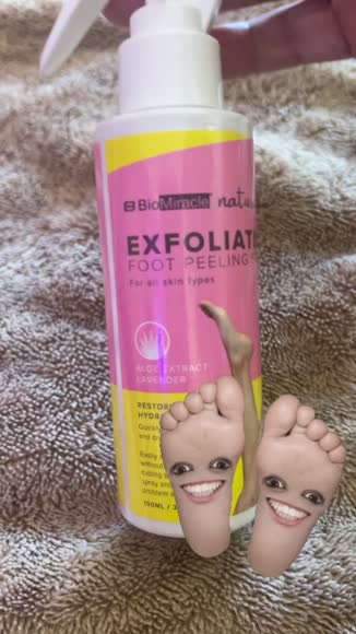 Video review of Mybiomiracle Exfoliating Foot Peeling Spray  by 675f79b0b3fcdf41221f594a