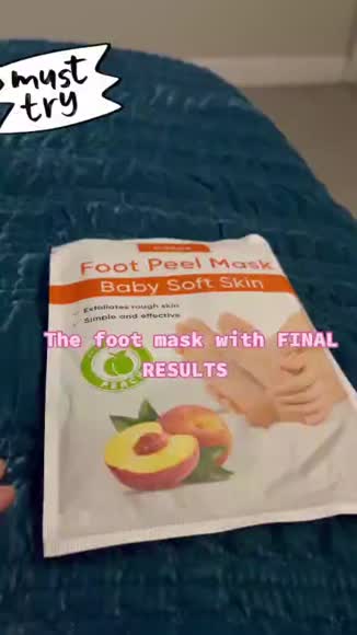 Video review of  Foot Peel Mask with Aloe Vera Extract - Peach (2 Pairs)  by 67848c1267de0bbf24836f62