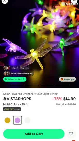 Video review of VistaShops Solar Powered DragonFly LED Light String  by zete1027