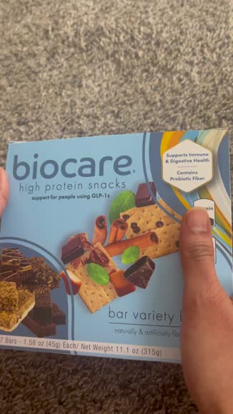 Video review of Biocare 15G Protein Bars Variety Pack  by 67a19cdd28f5e2ff6ee56742
