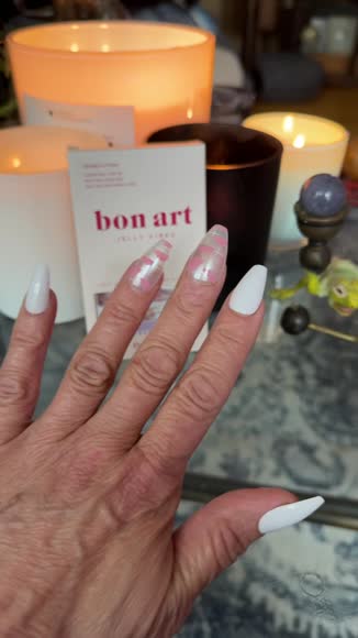 Video review of Bonmuz Soft & Durable Press-On Nails - Cloud Waltz  by bmazzola1025