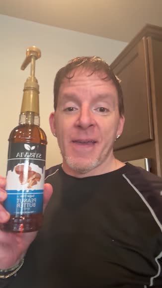 Video review of Syruvia Sugar-Free Peanut Butter Cup Syrup  by 65d9271b127f953958b678ad