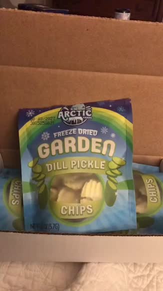 Video review of  Freeze Dried Dill Pickle Chips (Less Salty)  by plery40