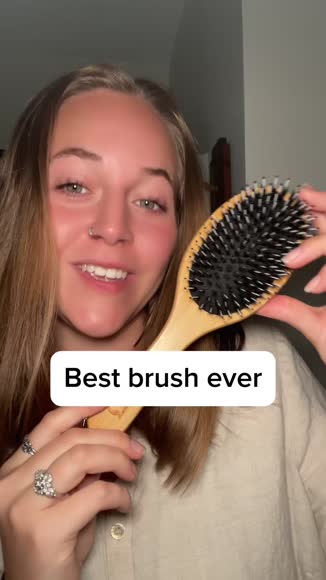 Video review of Beauty by Earth Boar Bristle Hair Brush for Distributing Oils, Strengthening Hair, and Aiding Hair Growth  by rebekah.griffith.biz