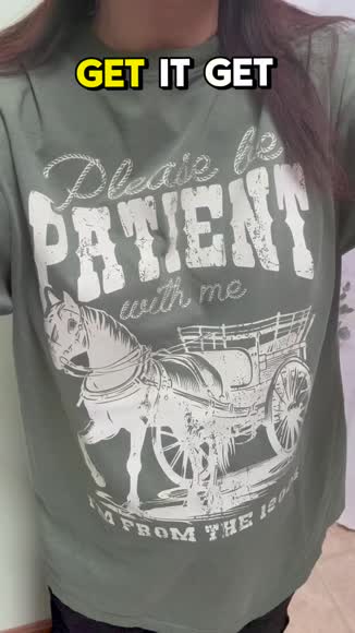 Video review of Refinery Number One Please Be Patient, 1900s, Horse, Western, Country, Funny, Comfort Colors Tshirt  by 6716eb8eee6f0bc536ab17f7