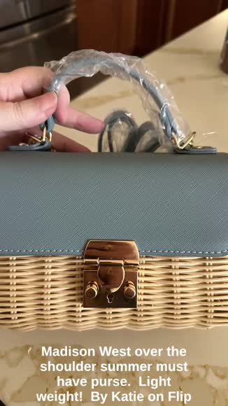 Video review of  Madeline Crossbody Satchel for Women (Blue)|Compact Lightweight Everyday Bag in Saffiano Vegan Leather and Straw  by 67a542884c4392133676df2b