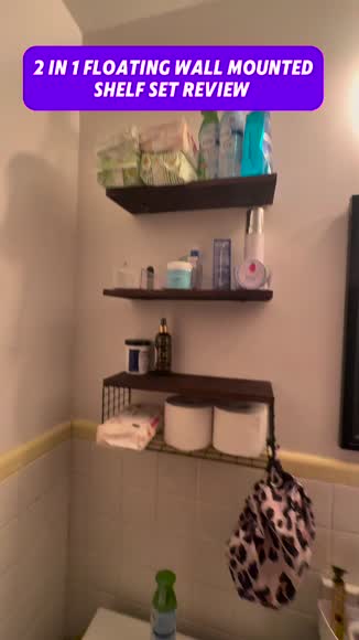 Video review of Directdeals 2-in-1 Floating Wall Mounted Shelves  by jessicak718