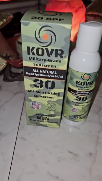 Video review of KOVR Sunscreen All-Natural Military-Grade Sunscreen - Supports Different Charities  by snowmisty91