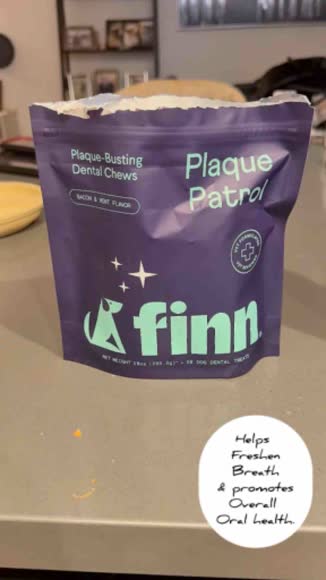 Video review of Finn Plaque Patrol Dental Chews Small – For Dogs Under 25 lbs | Vet-Formulated, 100% Natural, Grain-free, Tummy-Friendly  by 6769658cfce05ed4c53ccfd5