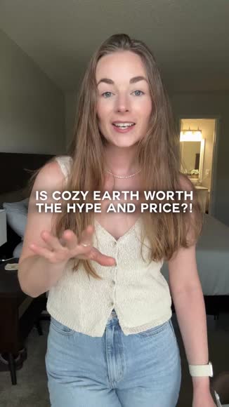 Video review of Cozy Earth Women’s Bamboo Rib-Knit Jogger Pants  by andbeyondkelly