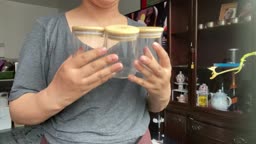 Video review of Kook Mini Glass Apothecary Jars with Bamboo Lids, Set of 3, 10 oz  by 67f9723dc234671ac476a220
