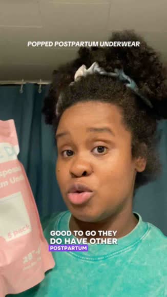 Video review of Popped Disposable Postpartum Underwear  by 677851a23563312a3ddc029e