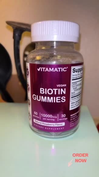 Video review of Vitamatic Biotin 10,000 Mcg - 60 Gummies - For Healthy Nail, Hair, and Skin  by jbee21-art