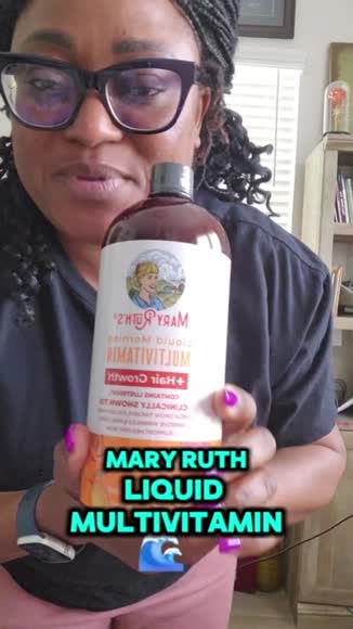Video review of MaryRuth's MaryRuth's Liquid Multivitamin + Hair Growth With Clinically Tested Lustriva - Thicker Hair - Reduce Wrinkles & Fine Lines - Haircare - 30 Fl Oz 3-Pack  by 678aef52afac47e09c8c8ed7
