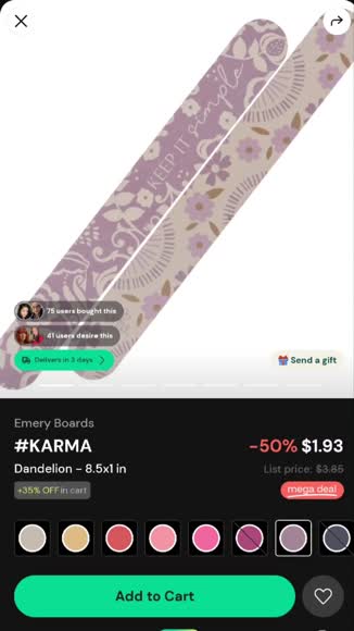 Video review of Karma Emery Boards  by 68093c8a8169bccdeab785ef