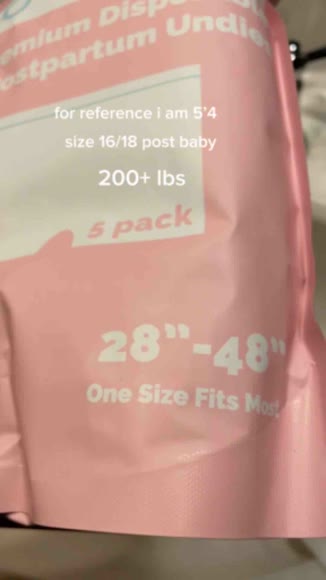 Video review of Popped Disposable Postpartum Underwear  by 677851a23563312a3ddc029e
