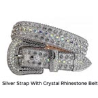 Video review of Belt Rhinestone Leather Belt With Black Stones  by 