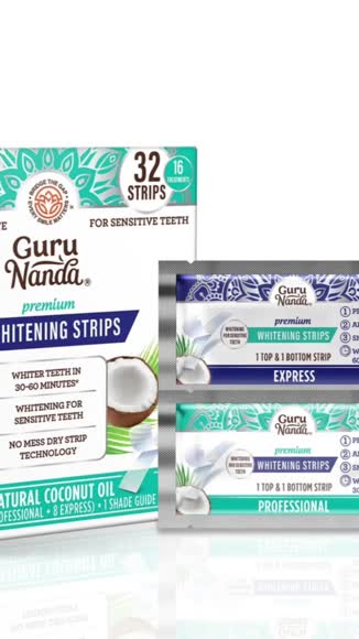 Video review of GuruNanda Teeth Whitening Strips - 16 Day Treatment with Non-Slip, Dry Strip Technology  by 67337d6531797c1e3a39fe96