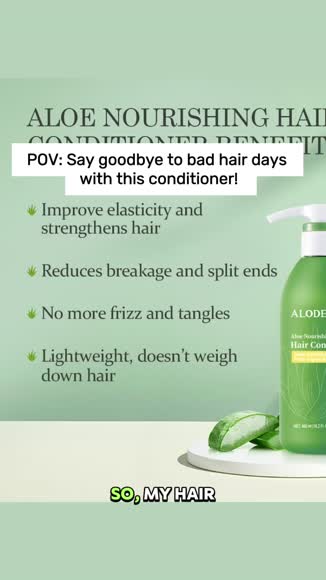 Video review of Aloderma Aloe Nourishing Hair Conditioner  by flip123464