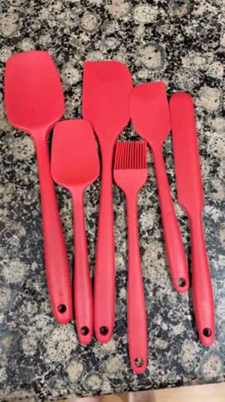 Video review of Cheer Collection Silicone Spatula Set, High Heat Resistant, Dishwasher Safe BPA-Free, Set of 6  by 677c4d913563312a3d1b3e14