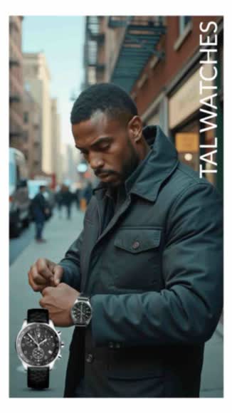 Video review of TAL WATCHES TAL WATCHES Men's Arena Chronograph Swiss Watch - Black Genuine Leather Band, Black Dial  by info202935