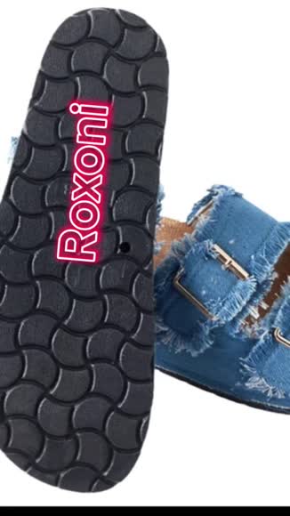 Video review of Roxoni Roxoni Women's danim Comfort Flat Sandals Double Buckle Adjustable Straps Flat Slides Footbed Suede  by 67337d6531797c1e3a39fe96