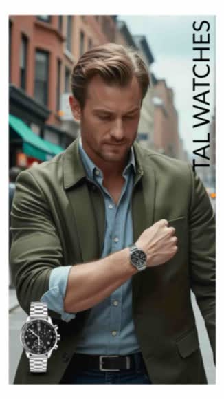 Video review of TAL WATCHES TAL WATCHES Men's Stainless Steel Arena Chronograph Swiss Watch - Black Dial  by info202935