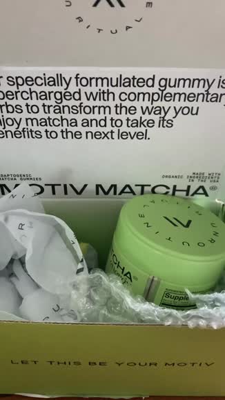Video review of Motiv Matcha Matcha + Mushroom Gummies | Natural Energy, Focus & Immune Support | 300mg Concentrate | Vegan, Non-GMO  by 681e951137a7989ae6219e2a