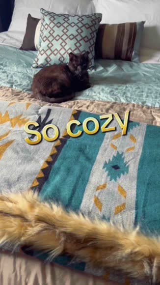Video review of  Aztec Faux Fur Blanket  by julianovikova8989