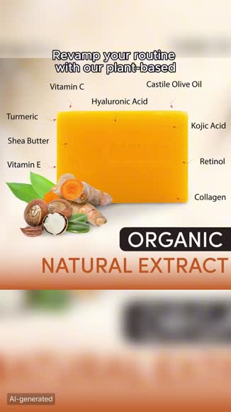 Video review of AMVital Turmeric Kojic Acid Soap Bar - Plant-Based Face & Body Soap  by amvitalofficial